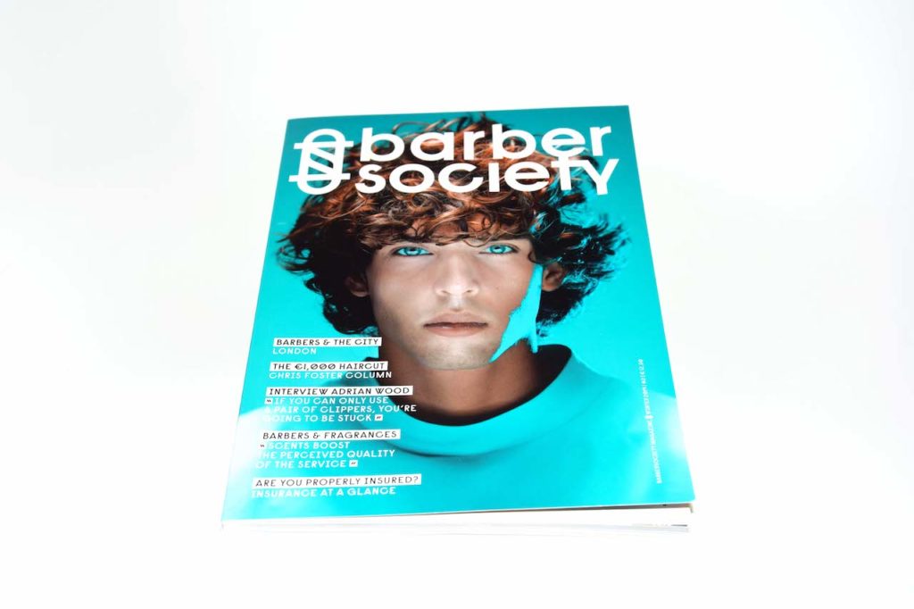 Voorkant barber society magazine bedrukt door Noova Media Productions